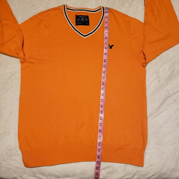 Orange V Neck Sweater American Eagle Outfitters - Picture 15 of 16